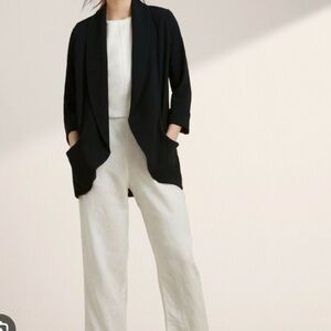 Wilfred Chevalier Jacket Size 4 Black Open Front Blazer Aritzia